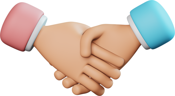 3D Hand Gesture Hand Shake Illustration